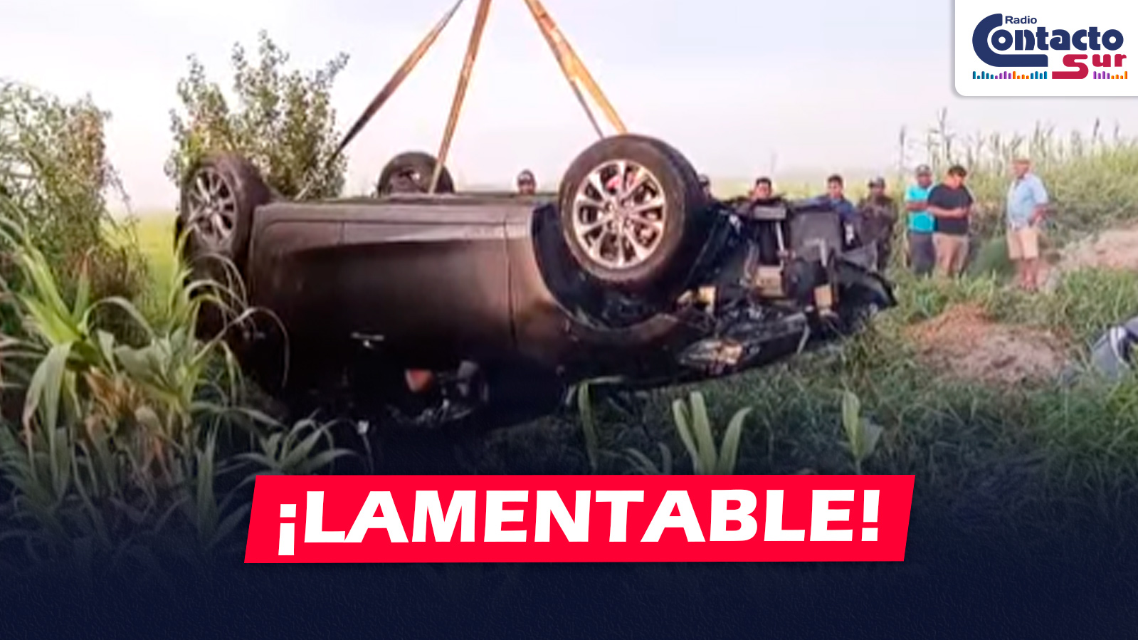 AREQUIPA: TRÁGICO DESPISTE VEHICULAR EN CAMANÁ DEJA UN FALLECIDO Y CINCO HERIDOS ANTES DEL INGRESO A EL CHORRO