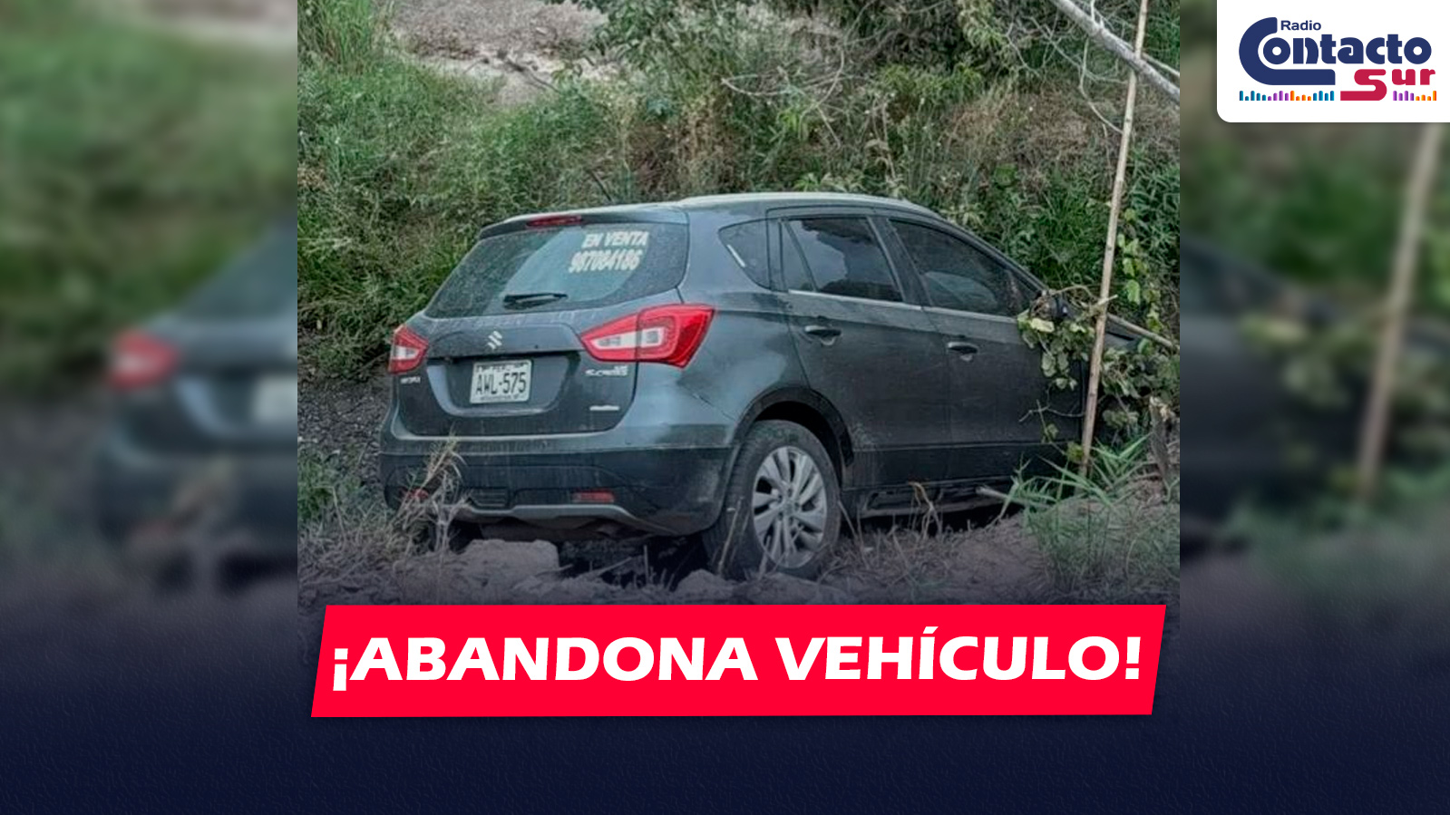AREQUIPA: TENIENTE PNP ABANDONA VEHÍCULO TRAS DESPISTE EN LA VÍA OCOÑA–URASQUI Y DESATA CUESTIONAMIENTOS
