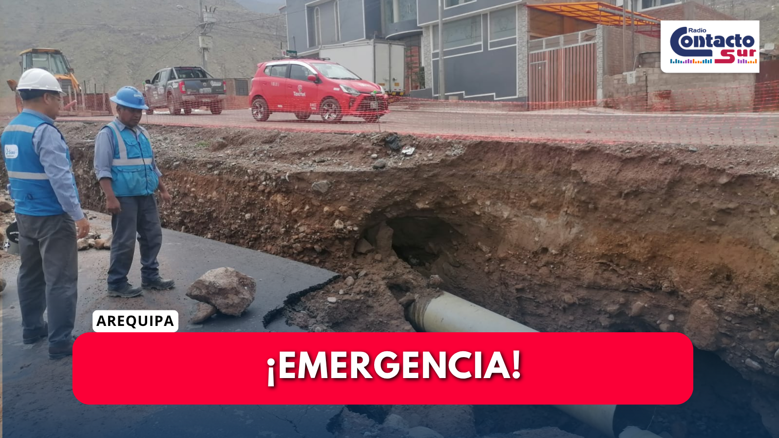 ROTURA DE TUBERÍA MATRIZ INUNDA VIVIENDAS EN SOR ANA DE LOS ÁNGELES Y GENERA RIESGO DE CORTE DE AGUA