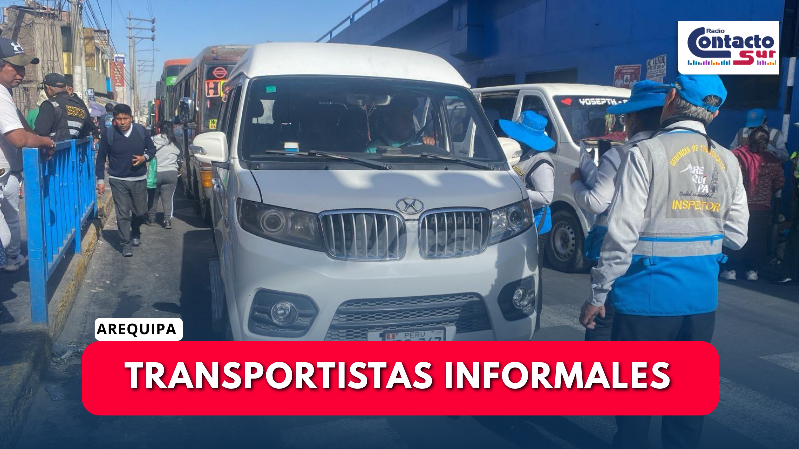 TRANSPORTISTAS INFORMALES PROTESTAN CONTRA SANCIONES DE LA MUNICIPALIDAD PROVINCIAL DE AREQUIPA 