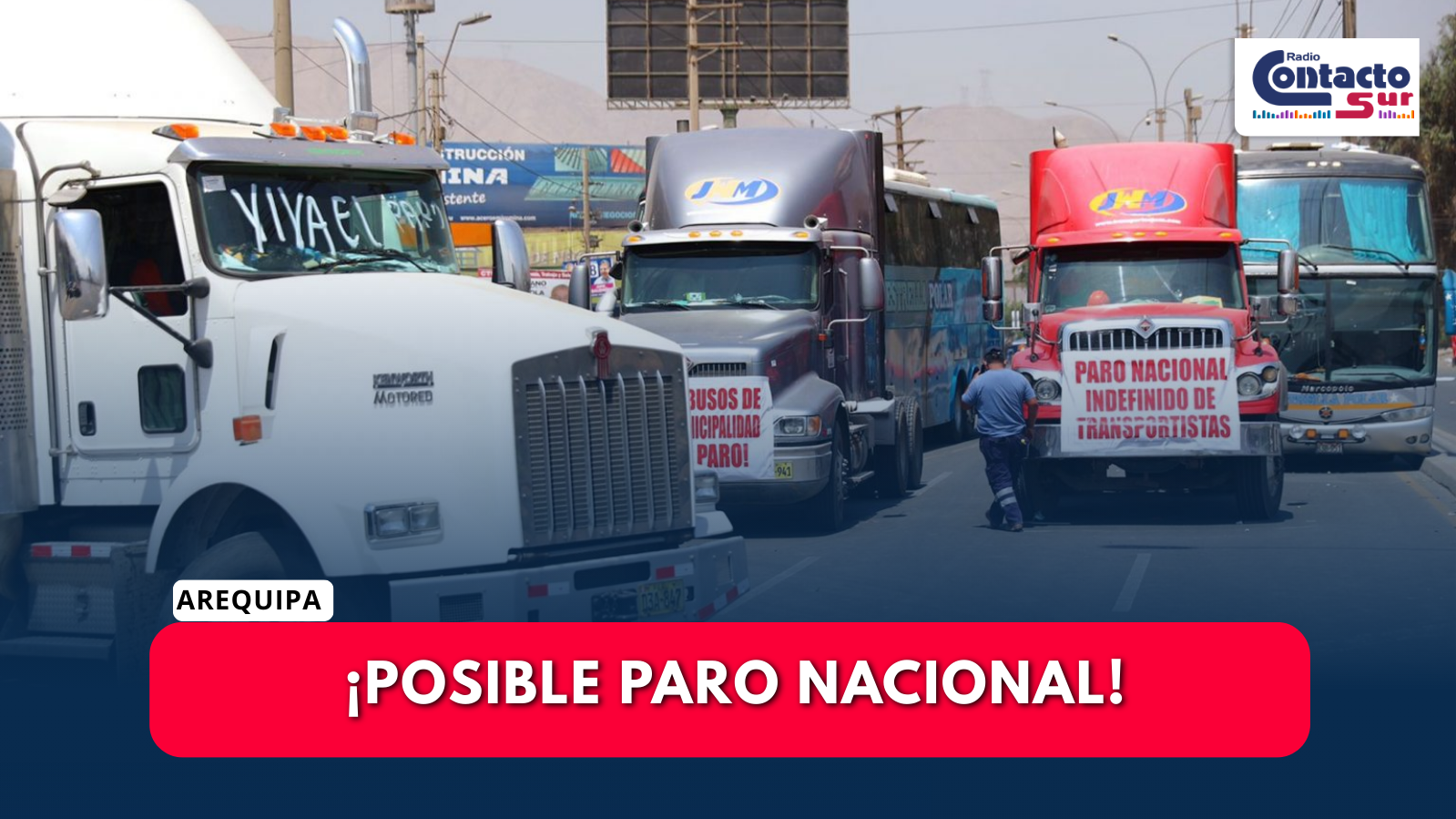 TRANSPORTISTAS DE CARGA PESADA ADVIERTEN POSIBLE PARO NACIONAL