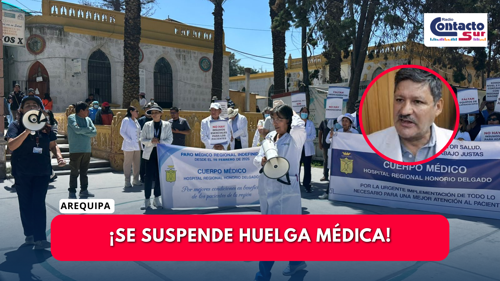 SE SUSPENDE HUELGA MÉDICA