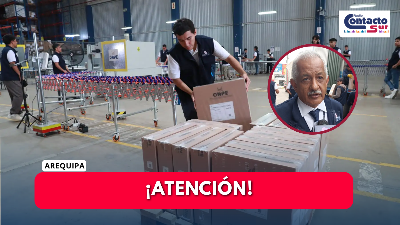 MATERIAL ELECTORAL DE LA ONPE YA SE ENCUENTRA EN AREQUIPA 