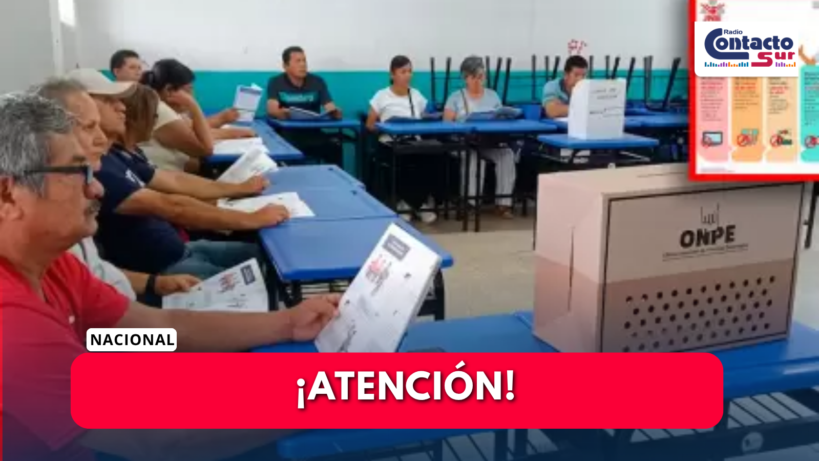 MINEDU SUSPENDE CLASES EL VIERNES 10 Y LUNES 13 DE ABRIL EN COLEGIOS QUE SERÁN LOCALES DE VOTACIÓN