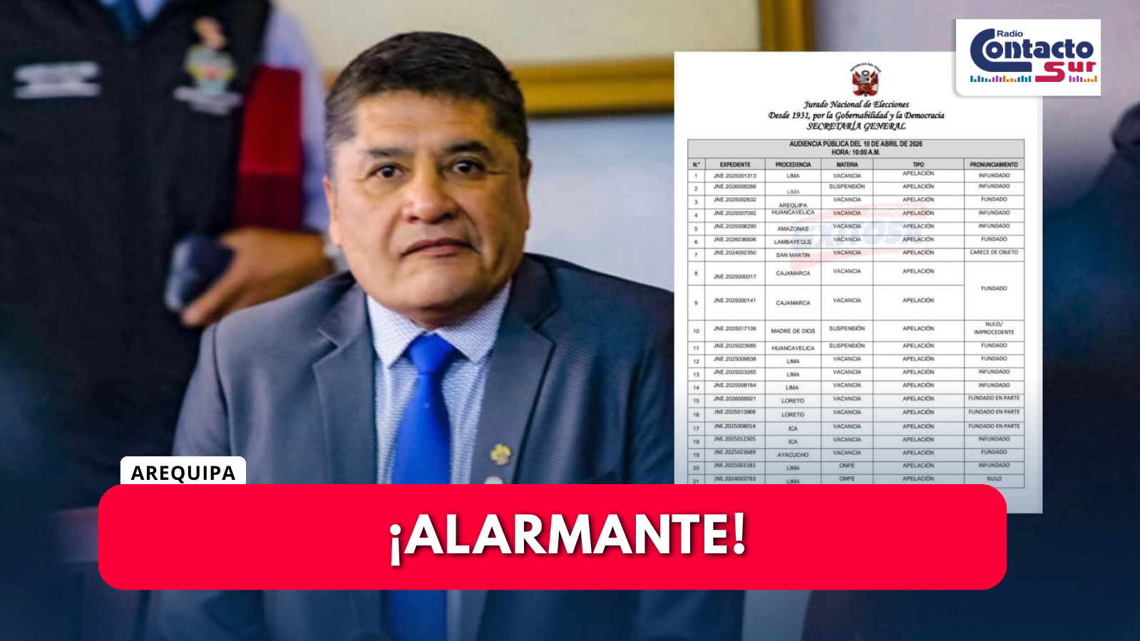 JNE DECLARA VACANCIA DE ALCALDE VÍCTOR HUGO RIVERA Y CONFERENCIA TERMINA EN ENFRENTAMIENTO