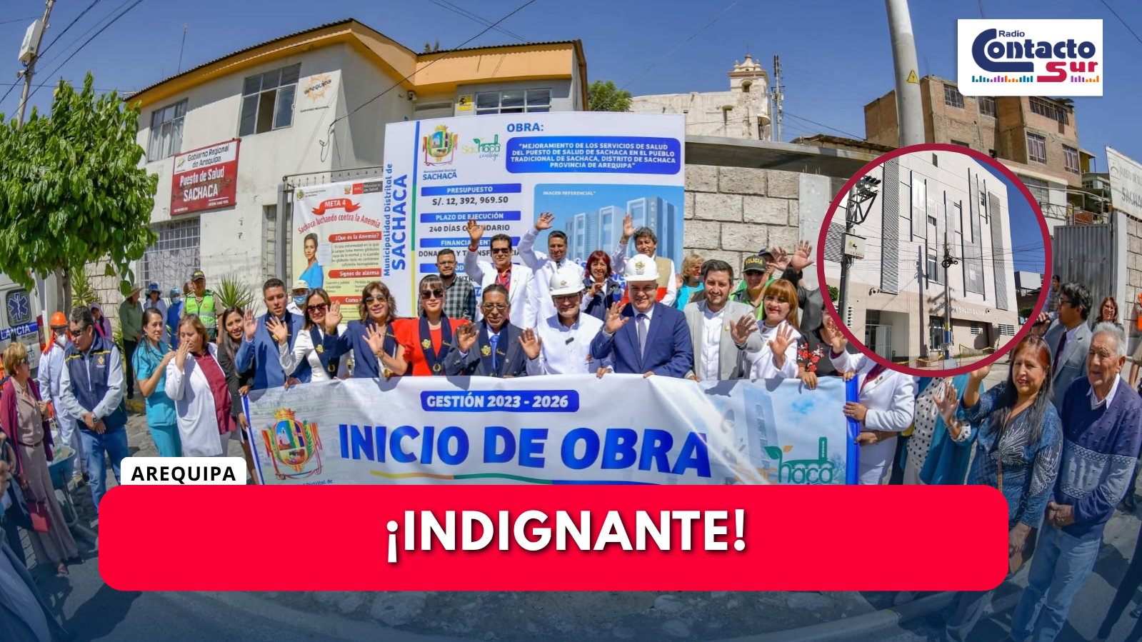 OBRA DEL PUESTO DE SALUD DE SACHACA AL 90 % Y AÚN SIN ENTREGARSE TRAS DOS AÑOS DE RETRASO