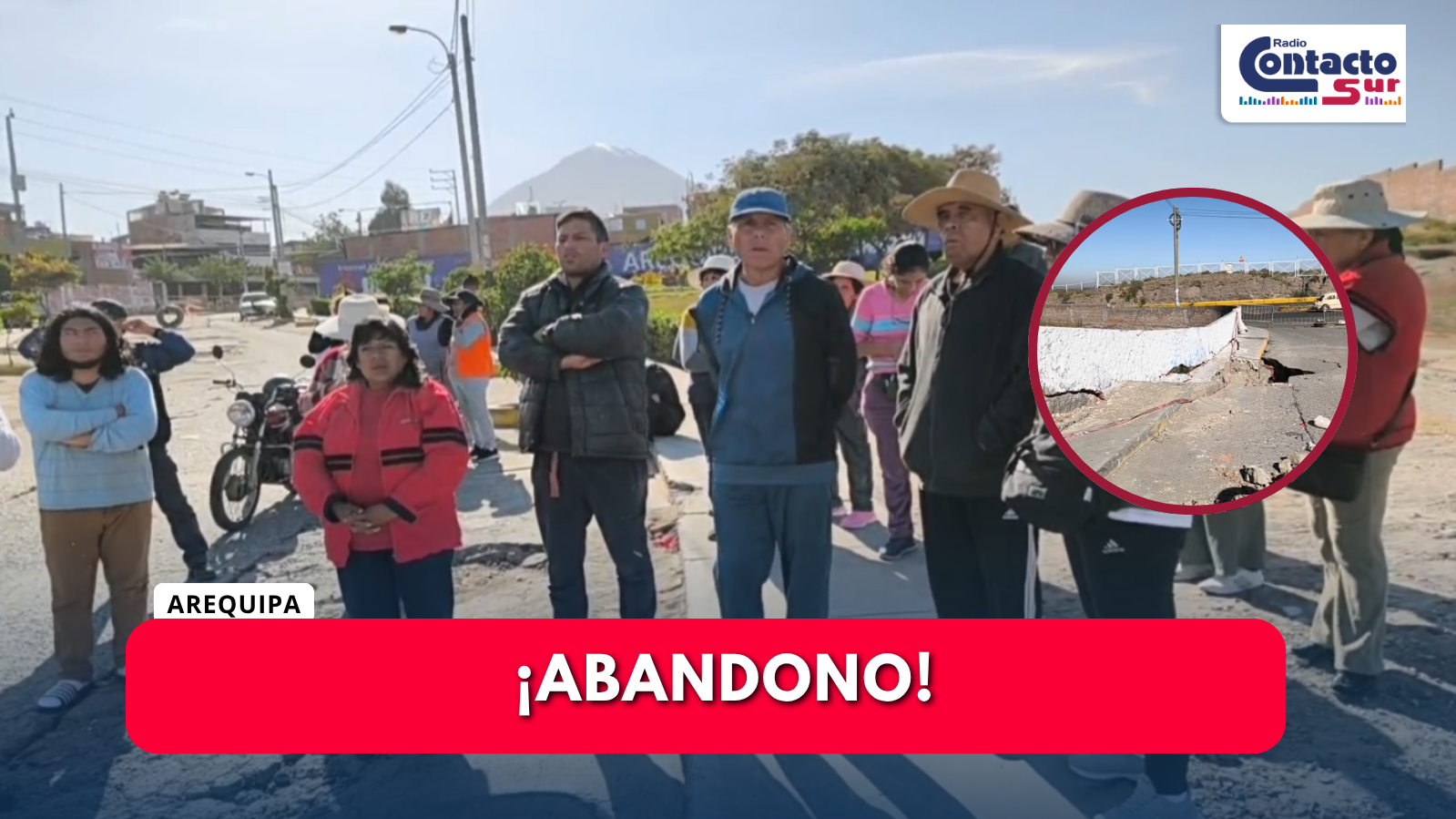 POBLADORES DEL DISTRITO DE CAYMA PROTESTAN POR DEMORA EN REHABILITACIÓN DEL PUENTE SOL DE ORO 