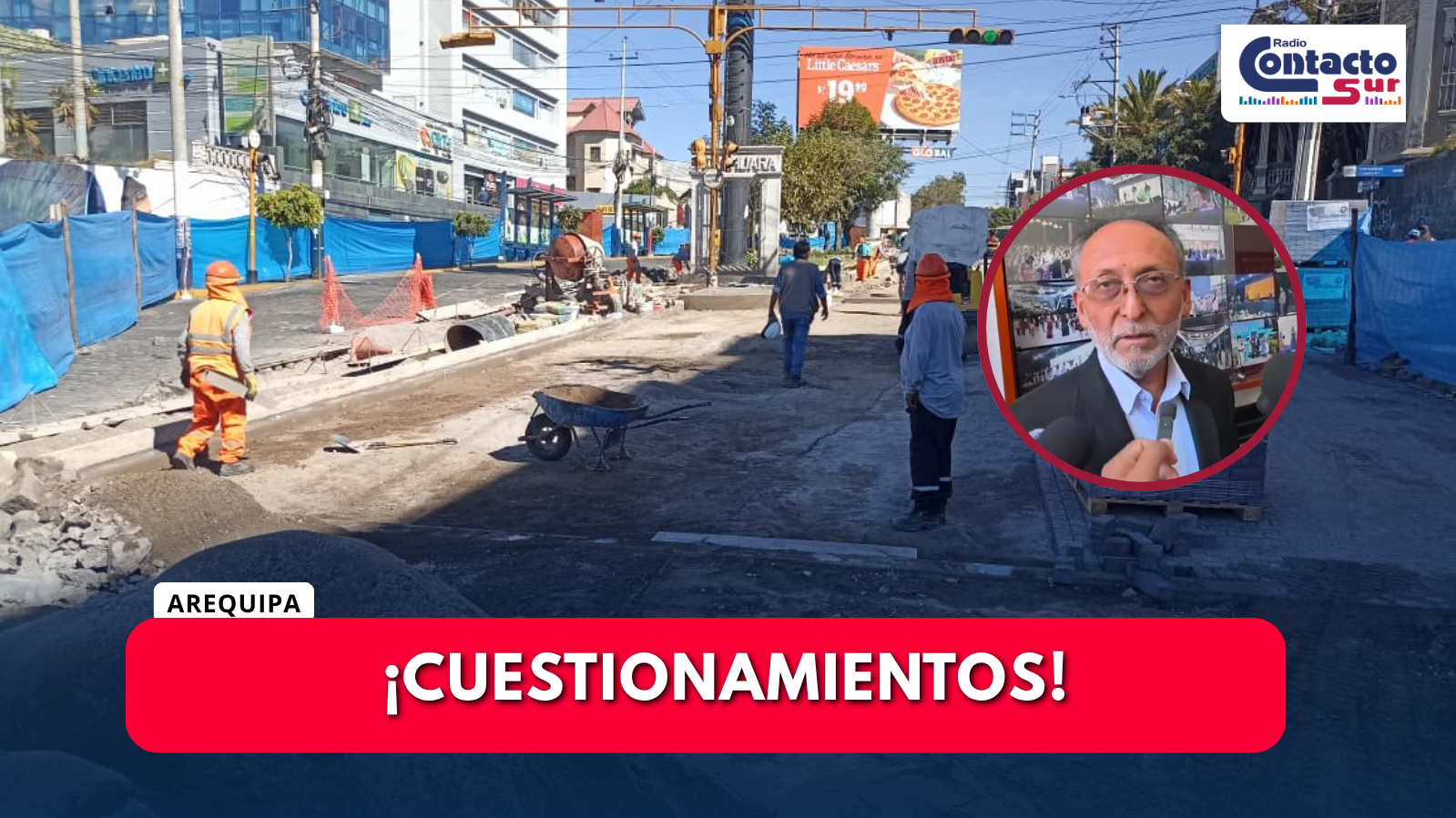 MUNICIPALIDAD DE YANAHUARA NIEGA DESORDEN EN OBRA DE LA AV. EJÉRCITO Y ASEGURA PRONTA CULMINACIÓN 