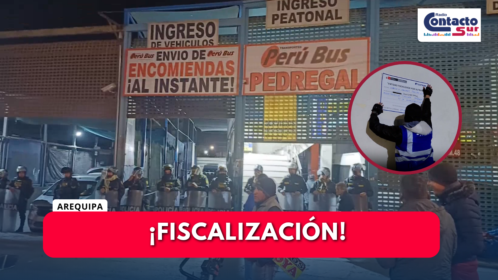 SUTRAN CLAUSURA ESTABLECIMIENTO QUE FUNCIONABA COMO TERMINAL TERRESTRE INFORMAL
