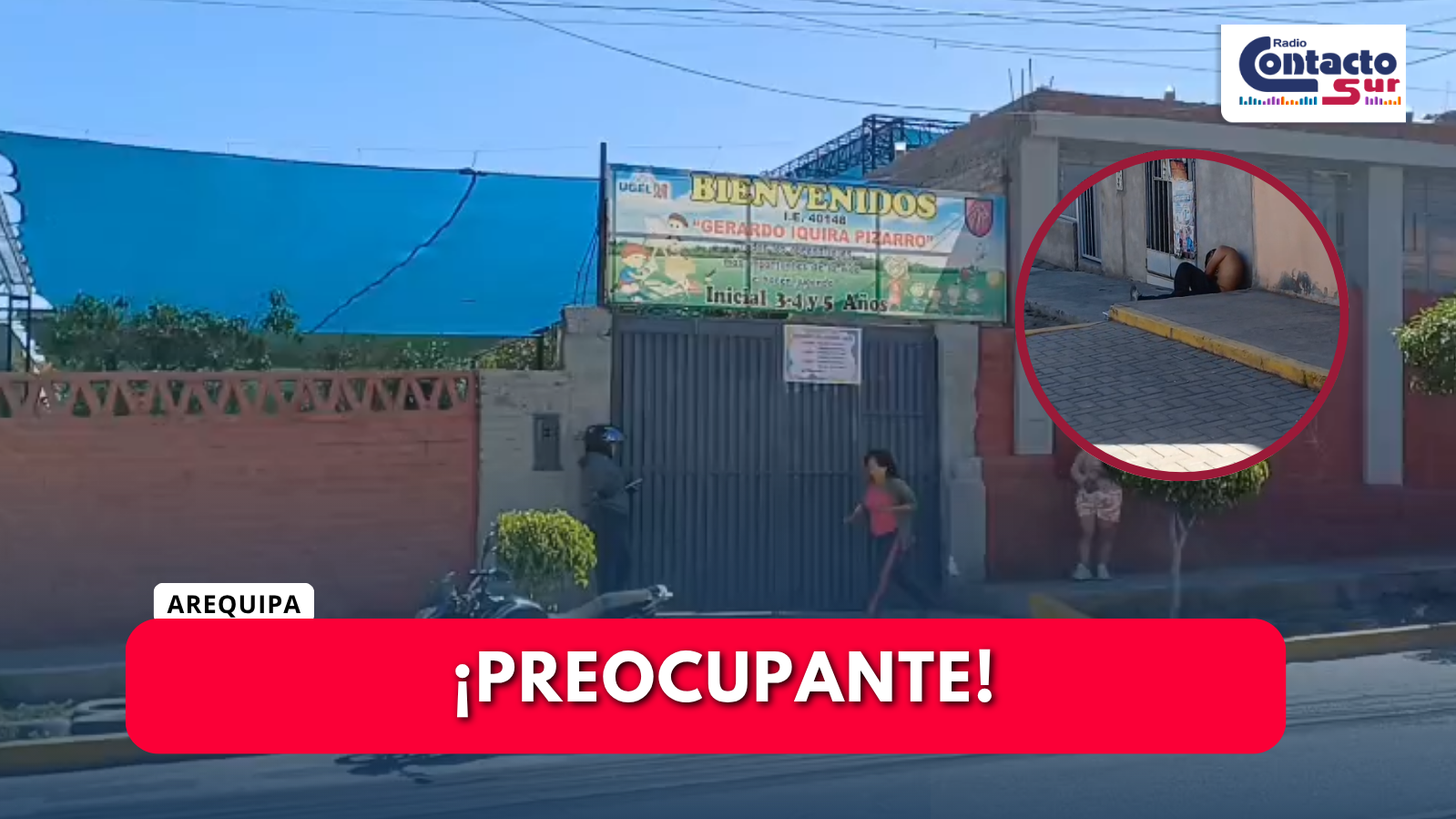 PADRES DE FAMILIA  DENUNCIAN CONSUMO DE LICOR Y DESORDEN CERCA DEL COLEGIO GERARDO IQUIRA PIZARRO EN MIRAFLORES