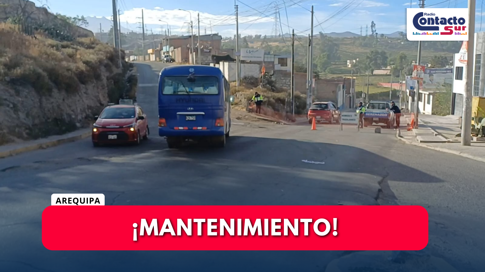 CAOS VEHICULAR EN SOCABAYA POR MANTENIMIENTO DEL PUENTE LA HUAYLLA