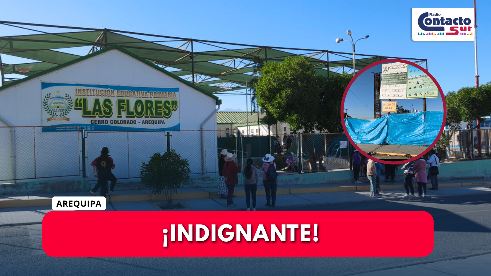 CERRO COLORADO: ESCOLARES LLEVAN MÁS DE CINCO AÑOS ESTUDIANDO EN UN PARQUE POR OBRA PARALIZADA DE COLEGIO