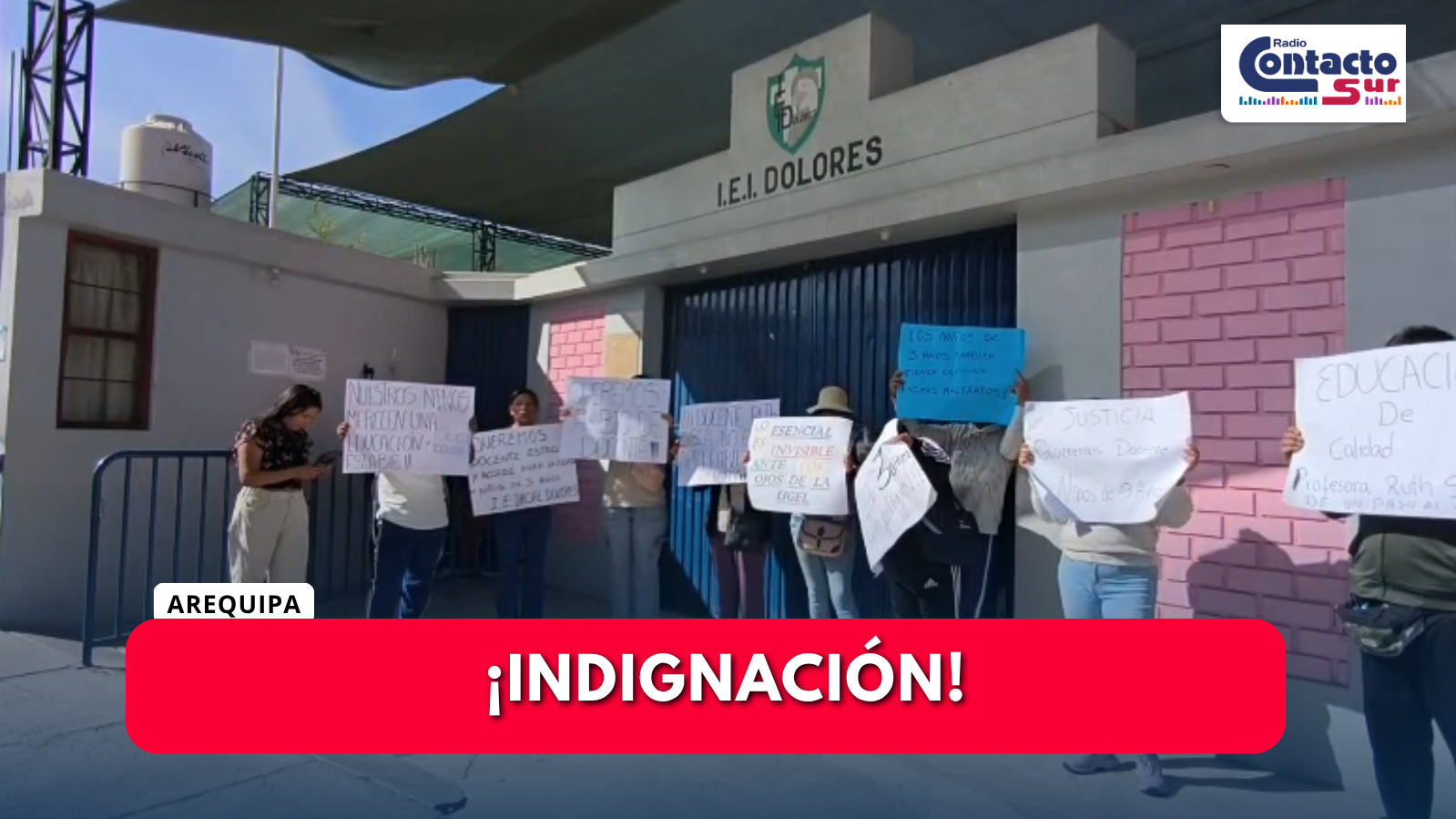 PADRES DE FAMILIA DENUNCIAN PRESUNTOS MALTRATOS A NIÑOS DE 3 AÑOS EN COLEGIO INICIAL DOLORES Y EXIGEN CAMBIO DE DOCENTE