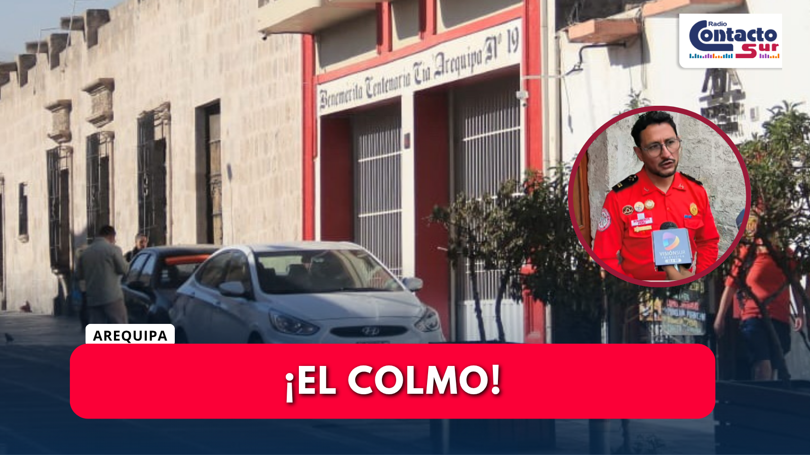 VEHÍCULOS MAL ESTACIONADOS DIFICULTAN SALIDA DE BOMBEROS PARA ATENDER EMERGENCIAS EN AREQUIPA