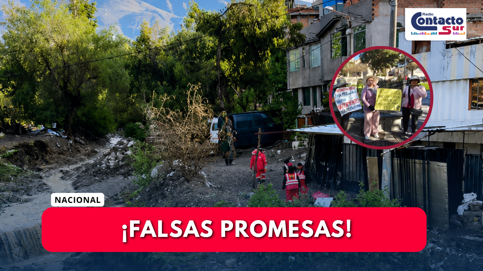 VECINOS DE CAYMA EXIGEN MURO DE CONTENCIÓN TRAS DAÑOS CAUSADOS POR LLUVIAS Y DENUNCIAN ABANDONO MUNICIPAL