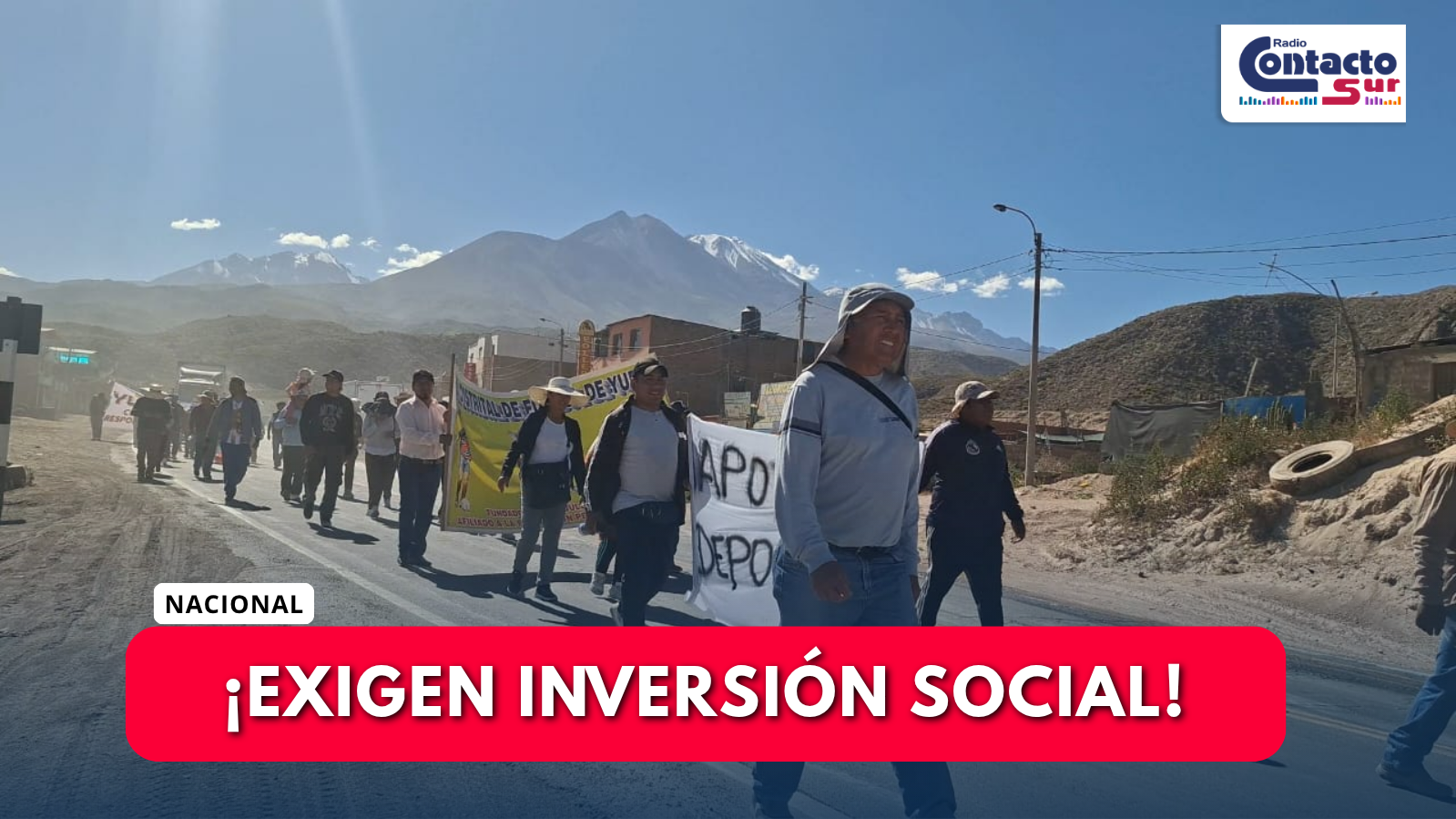 POBLADORES DE YURA PROTESTAN CONTRA CEMENTOS YURA Y EXIGEN MAYOR INVERSIÓN SOCIAL EN EL DISTRITO