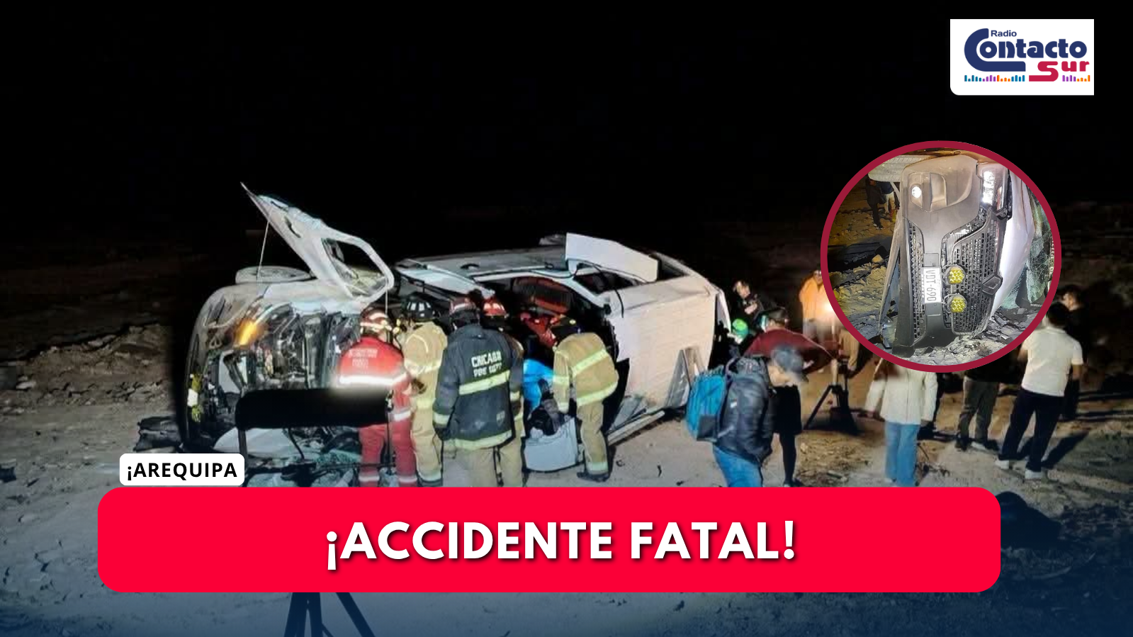 TRÁGICO ACCIDENTE EN LA VÍA MOQUEGUA–AREQUIPA DEJA 3 FALLECIDOS Y 13 HERIDOS